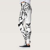 Leggings Guêtres blanches d'impression de tigre (Gauche)