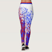 Leggings Guêtres BLANCHES et BLEUES ROUGES (Dos)