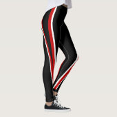 Leggings Guêtres blanches noires rouges (Droite)