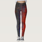 Leggings Guêtres blanches rouges de ll d'abrégé sur bleu (Devant)