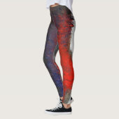 Leggings Guêtres blanches rouges de ll d'abrégé sur bleu (Gauche)
