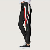Leggings Guêtres blanches rouges noires (Gauche)