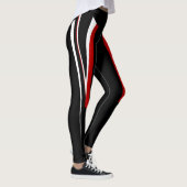 Leggings Guêtres blanches rouges noires (Droite)