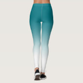 Leggings Guêtres blanches turquoises d'Ombre (Dos)
