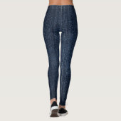 Leggings Guêtres bleu-foncé de denim (Dos)