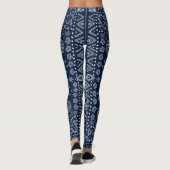 Leggings guêtres bleues de bandana (Dos)