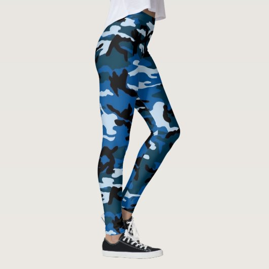 Leggings guêtres bleues de camo (Droite)