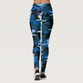 Leggings guêtres bleues de camo (Dos)