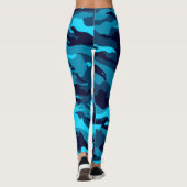 Leggings Guêtres bleues de Camo (Dos)