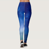 Leggings Guêtres bleues de coutume de ciel (Dos)