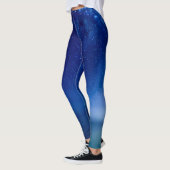 Leggings Guêtres bleues de coutume de ciel (Gauche)