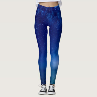 Leggings Guêtres bleues de coutume de ciel