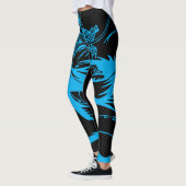 Leggings Guêtres bleues de dragons du cru RPG de cri (Gauche)