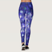 Leggings Guêtres bleues de motif de harlequin de (Dos)