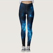 Leggings Guêtres bleues de nébuleuse (Devant)