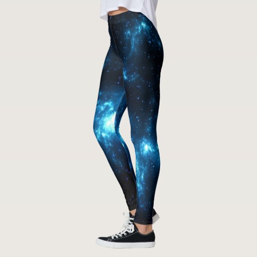 Leggings Guêtres bleues de nébuleuse (Gauche)