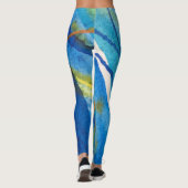 Leggings Guêtres bleues de yoga de style libre de CALactive (Dos)