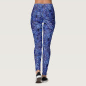 Leggings Guêtres bleues d'hortensia (Dos)