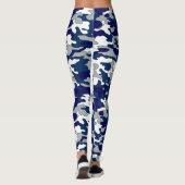 Leggings Guêtres bleues et grises de Camo (Dos)