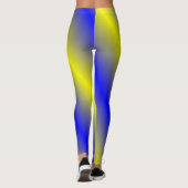 Leggings Guêtres bleues et jaunes (Dos)