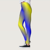 Leggings Guêtres bleues et jaunes (Gauche)