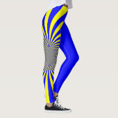 Leggings Guêtres bleues et jaunes (Droite)