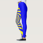 Leggings Guêtres bleues et jaunes (Gauche)