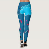 Leggings Guêtres bleues profondes de lutin de parapentisme (Dos)