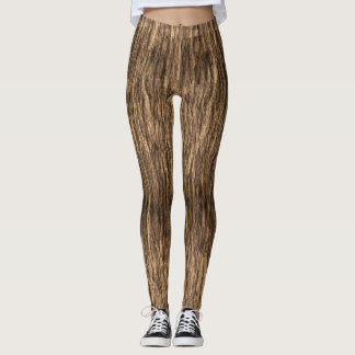 Leggings Guêtres Brown d'écorce d'arbre
