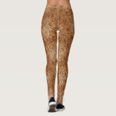 Leggings Guêtres Brown d'or élégantes de Paisley (Dos)