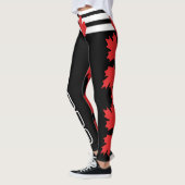 LEGGINGS GUÊTRES CANADIENNES HAVIC ACD DE NOIR DE DRAPEAU (Gauche)