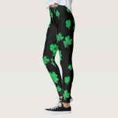 Leggings Guêtres chanceuses de charme de trèfle irlandais (Gauche)