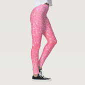 Leggings Guêtres - charme rose de parties scintillantes (Droite)