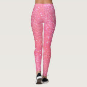 Leggings Guêtres - charme rose de parties scintillantes (Dos)