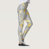 Leggings Guêtres chics minables de rose jaune (Droite)