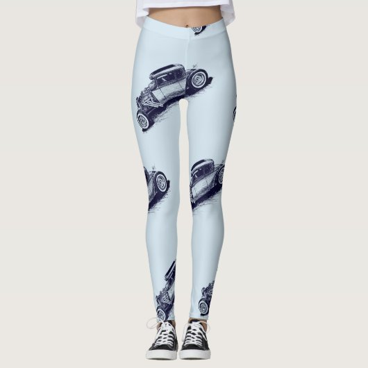 Leggings Guêtres classiques de hot rod (Devant)