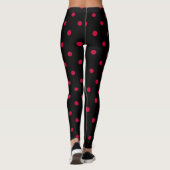 Leggings Guêtres classiques de point de polka - noir/rouge (Dos)