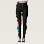 Leggings Guêtres colorées de motif d'édredon (Devant)