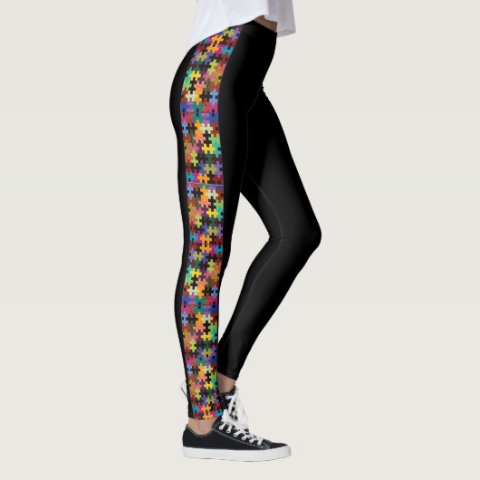 Leggings Guêtres colorées de motif d'édredon (Droite)