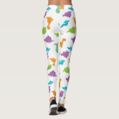 Leggings Guêtres colorées mignonnes de DINOSAURES (Dos)