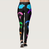 Leggings Guêtres colorées noires de lutin (Dos)