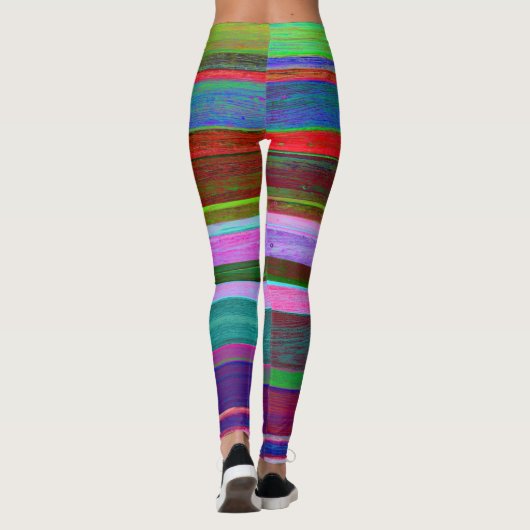 Leggings Guêtres colorées rayées (Dos)