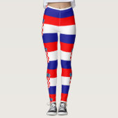 Leggings Guêtres croates de motif de conception de drapeau (Devant)