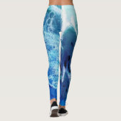 Leggings Guêtres d'abrégé sur marée d'océan (Dos)