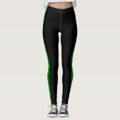 Leggings Guêtres d'Activewear avec des rayures de rasta (Devant)