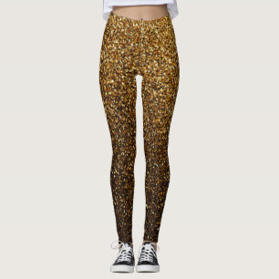 Leggings Guêtres d'amour d'éloge d'or de parties
