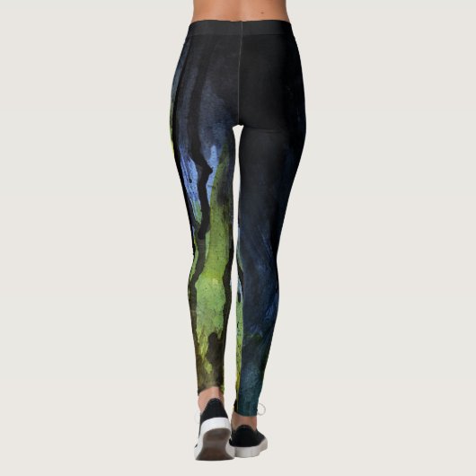 Leggings Guêtres d'aquarelle (Dos)