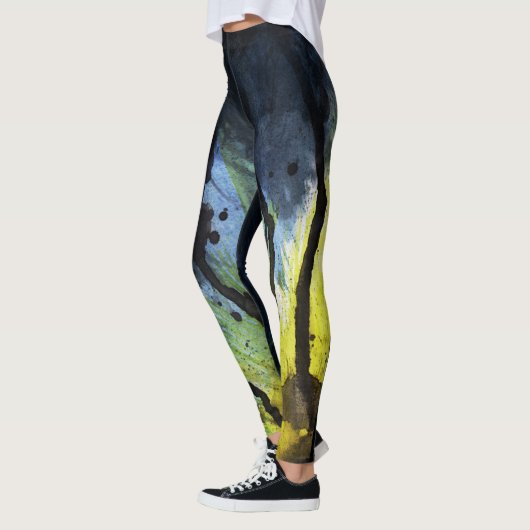 Leggings Guêtres d'aquarelle (Gauche)
