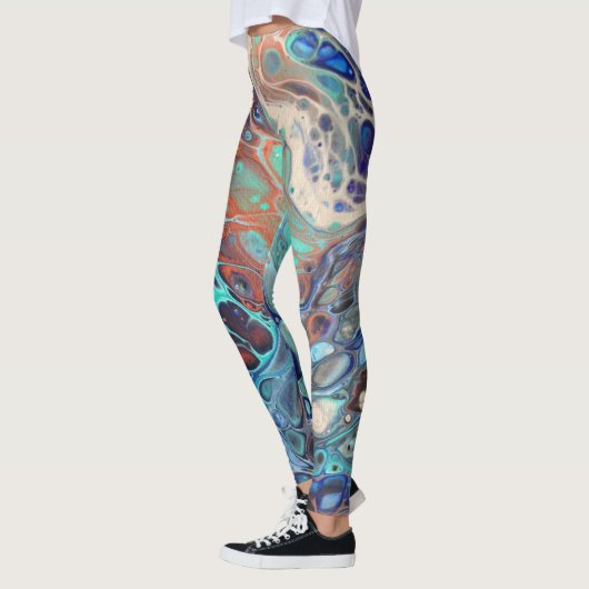 Leggings Guêtres d'art abstrait (Gauche)