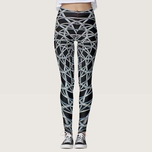 Leggings Guêtres d'art abstrait avec le modèle audacieux (Devant)